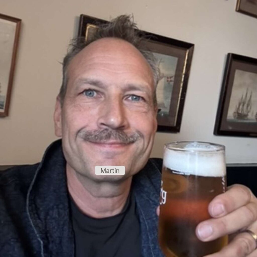 Martin Thorborg med et glas øl.